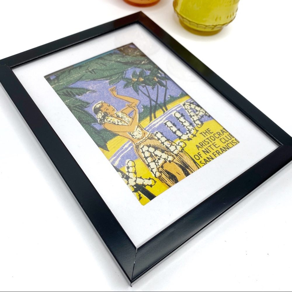 Framed Vintage Reprint Hawaiian Postcard